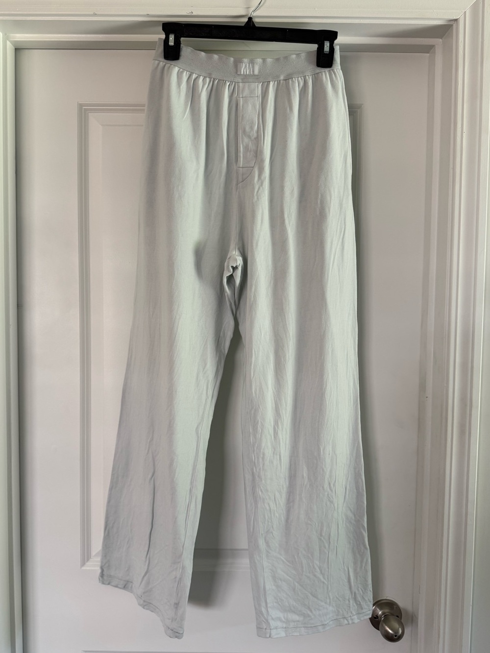 Skims Boyfriend Loose Pant Size Small Off-White Blueish Lounge Pants